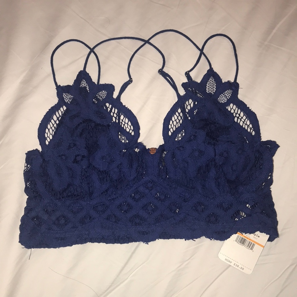 Free People Blue Adella Bralette